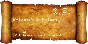 Koloszár Polett névjegykártya